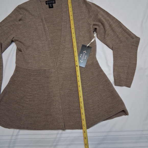 New Nanette Lepore Taupe Open Front Cardigan Women Size M - Picture 8 of 16